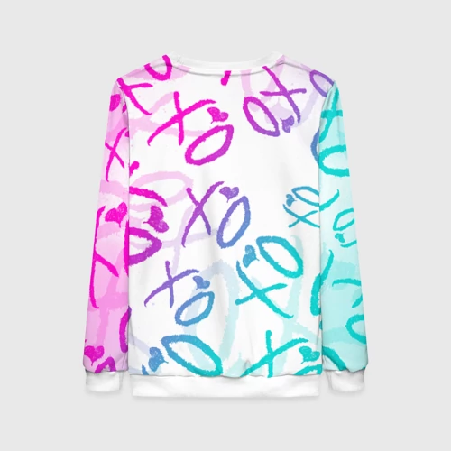 Женский свитшот 3D с принтом The Weeknd, Xo, вид сзади #1