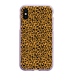 Чехол для iPhone XS Max матовый Леопард Leopard