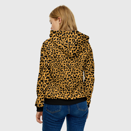 Женская толстовка 3D Леопард Leopard, цвет 3D печать - фото 4