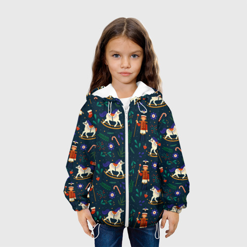 Детская куртка 3D Рождественский узор Щелкунчик, цвет белый - фото 4