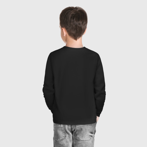 Детский лонгслив хлопок Пежо логотип, цвет черный - фото 4