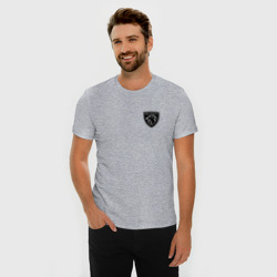 Мужская футболка хлопок Slim Пежо логотип - фото 2