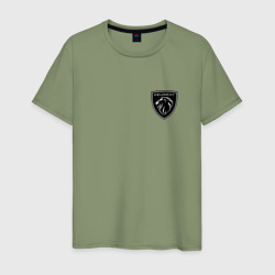 Пежо логотип – Мужская футболка хлопок с принтом купить со скидкой в -20%