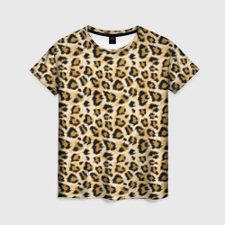 Женская футболка 3D Пятна Дикого Леопарда