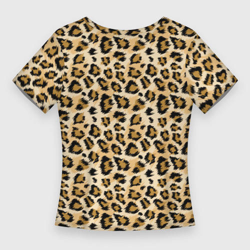Женская футболка 3D Slim Пятна Дикого Леопарда, цвет 3D печать - фото 2