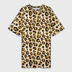 Платье-футболка 3D Пятна Дикого Леопарда