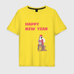 Мужская футболка хлопок Oversize Ацуши и Акутагава Happy New Year