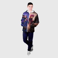 Мужская куртка 3D Аркейн: Джинкс и Вай - фото 2