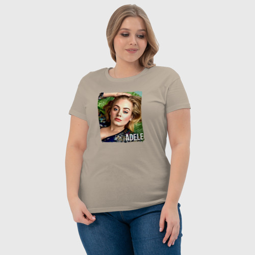 Женская футболка хлопок Adele., цвет миндальный - фото 6