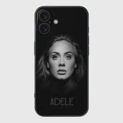 Чехол для iPhone 16 силиконовый с защитой камеры Портрет Адель
