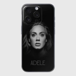 Чехол для iPhone 15 Pro силиконовый с защитой камеры Портрет Адель