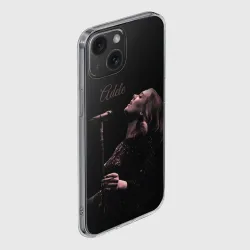 Чехол для iPhone 15 силиконовый с защитой камеры Песнь Адель поющая - фото 2