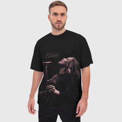 Мужская футболка oversize 3D Песнь Адель поющая - фото 2