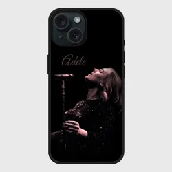 Чехол силиконовый для Apple iPhone 15 матовый Песнь Адель поющая