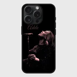 Чехол силиконовый для Apple iPhone 15 Pro матовый Песнь Адель поющая