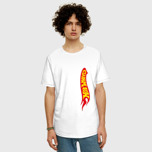 Мужская футболка хлопок Oversize Эмблема | Hot Wheels - фото 3