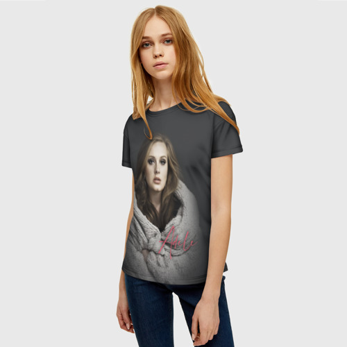 Женская футболка 3D Фото Адель, цвет 3D печать - фото 3