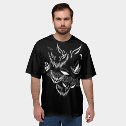 Мужская футболка oversize 3D Drain Face - фото 2