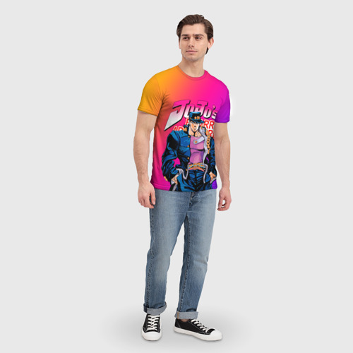 Мужская футболка 3D JoJo Bizarre Adventure Джо Джо градиент, цвет 3D печать - фото 5