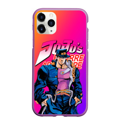 Чехол для iPhone 11 Pro Max матовый JoJo Bizarre Adventure Джо Джо градиент