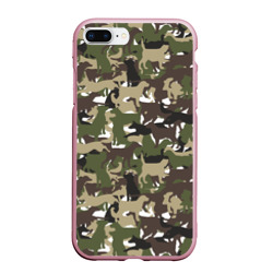 Чехол для iPhone 7Plus/8 Plus матовый Камуфляж из Собак Camouflage