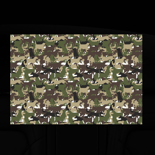 Наклейка на авто - для заднего стекла Камуфляж из Собак Camouflage - фото 5