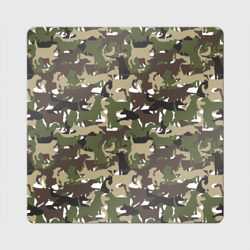 Магнит виниловый Квадрат Камуфляж из Собак Camouflage