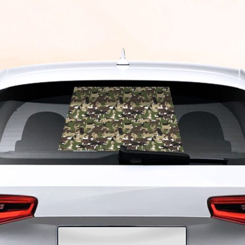 Наклейка на авто - для заднего стекла Камуфляж из Собак Camouflage