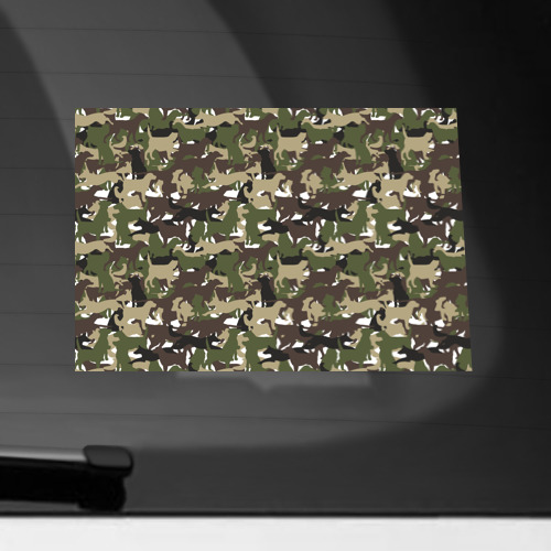 Наклейка на автомобиль Камуфляж из Собак Camouflage