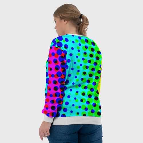Женский свитшот 3D Цветная кислота, цвет 3D печать - фото 7