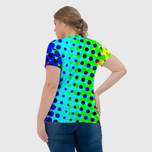 Женская футболка 3D Цветная кислота, цвет 3D печать - фото 7