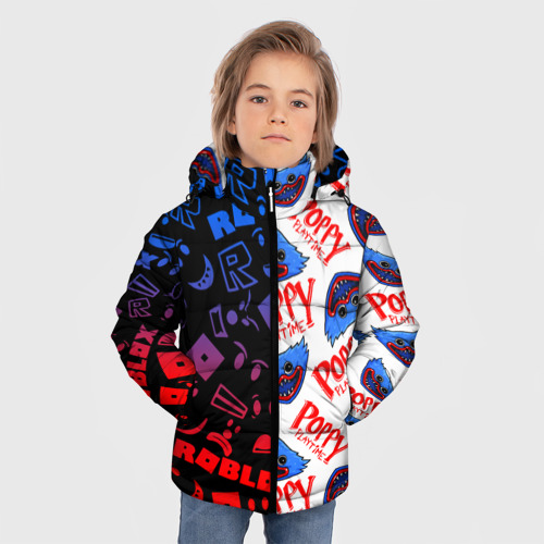 Зимняя куртка для мальчиков 3D Roblox x Poppy Playtime Роблокс Поппи плейтайм, цвет черный - фото 3