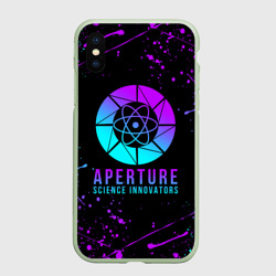 Чехол для iPhone XS Max матовый Portal neon портал неон