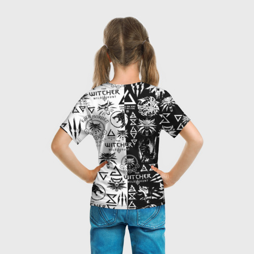 Детская футболка 3D The Witcher logoombing Ведьмак паттерн, цвет 3D печать - фото 6