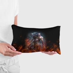 Подушка 3D антистресс Кратос в огне God of war на спине - фото 2