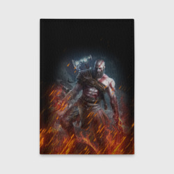 Обложка для автодокументов Кратос в огне God of war на спине
