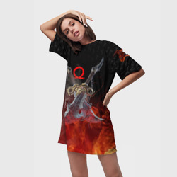 Платье-футболка 3D Мечи Кратоса, Бог войны - фото 2