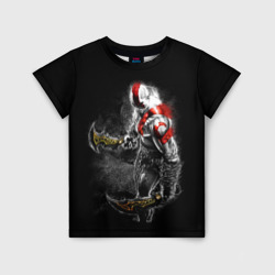 Детская футболка 3D Бог войны с мечами, Кратос