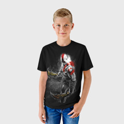 Детская футболка 3D Бог войны с мечами, Кратос - фото 2