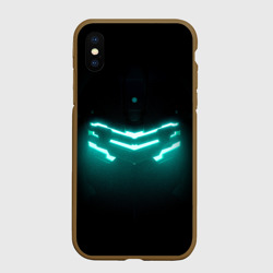 Чехол для iPhone XS Max матовый Dead space шлем Айзека