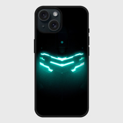 Чехол силиконовый для Apple iPhone 15 матовый Dead space шлем Айзека