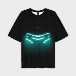 Мужская футболка oversize 3D Dead space шлем Айзека