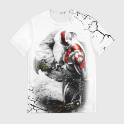 Мужская футболка 3D Кратос с мечами, Бог войны
