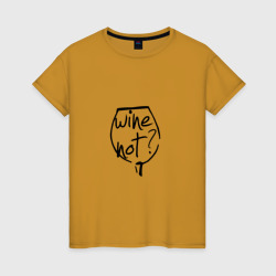 Бокал вина (шампусик) – Женская футболка хлопок с принтом купить со скидкой в -20%