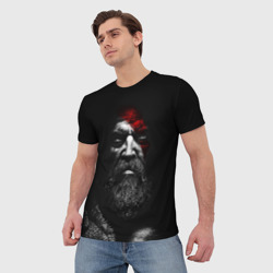 Мужская футболка 3D God of war: лицо Кратоса - фото 2