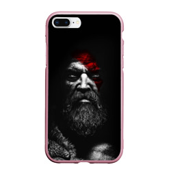 Чехол для iPhone 7Plus/8 Plus матовый God of war: лицо Кратоса