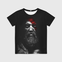 Детская футболка 3D God of war: лицо Кратоса