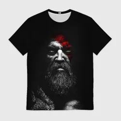 Мужская футболка 3D God of war: лицо Кратоса