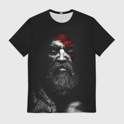 Мужская футболка 3D God of war: лицо Кратоса