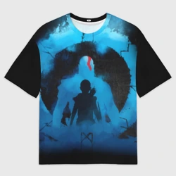 Женская футболка oversize 3D Бог войны Рагнарёк God of war